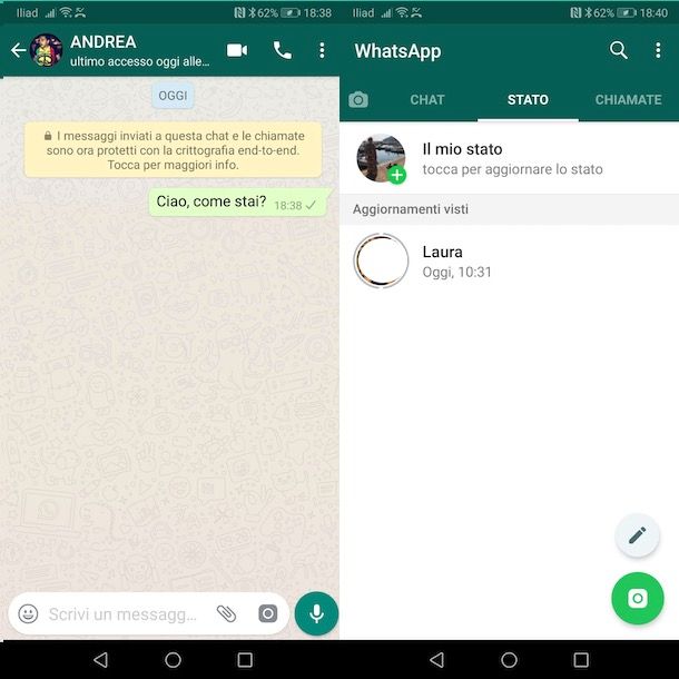 Come leggere messaggi WhatsApp su smartphone