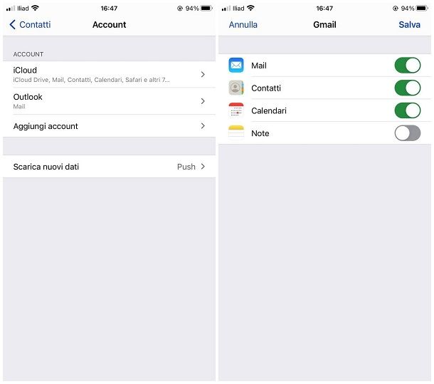 Come trasferire contatti da Samsung a iPhone tramite cloud