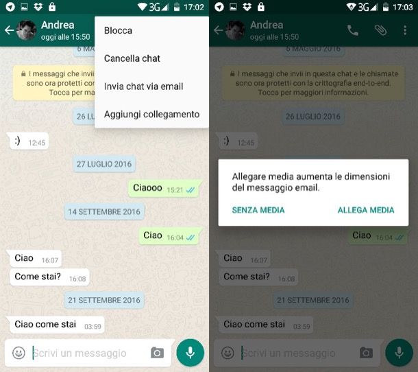 Come salvare messaggi WhatsApp
