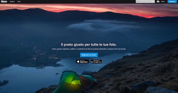 Screenshot di Flickr