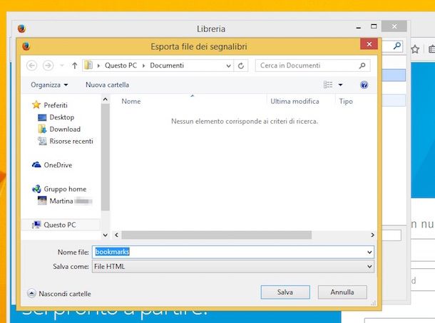 Screenshot di Firefox su Windows