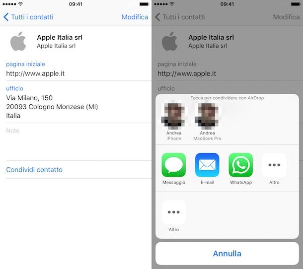 Come trasferire contatti da iPhone a iPhone