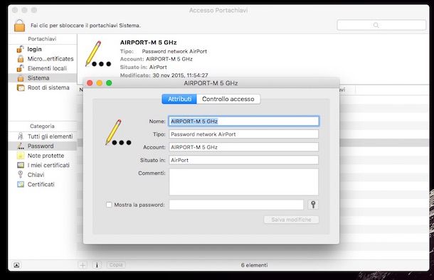 Screenshot di OS X