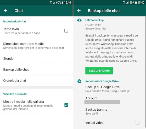 Come ripristinare messaggi WhatsApp