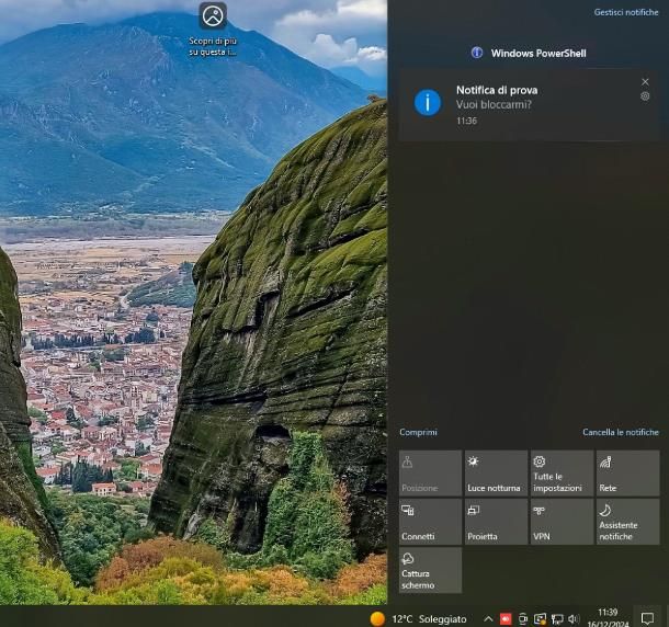 Eliminare le notifiche