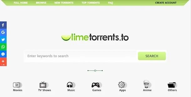 Scaricare musica da Lime Torrents