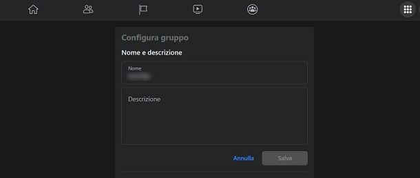 Modificare nome gruppo Facebook su PC