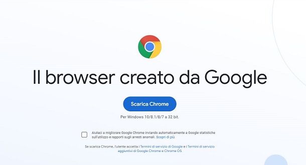 Come scaricare Google Chrome gratis italiano per Windows