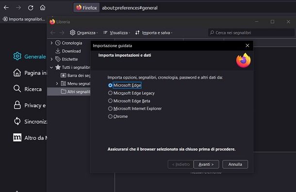 Sincronizzare preferiti Chrome con Firefox