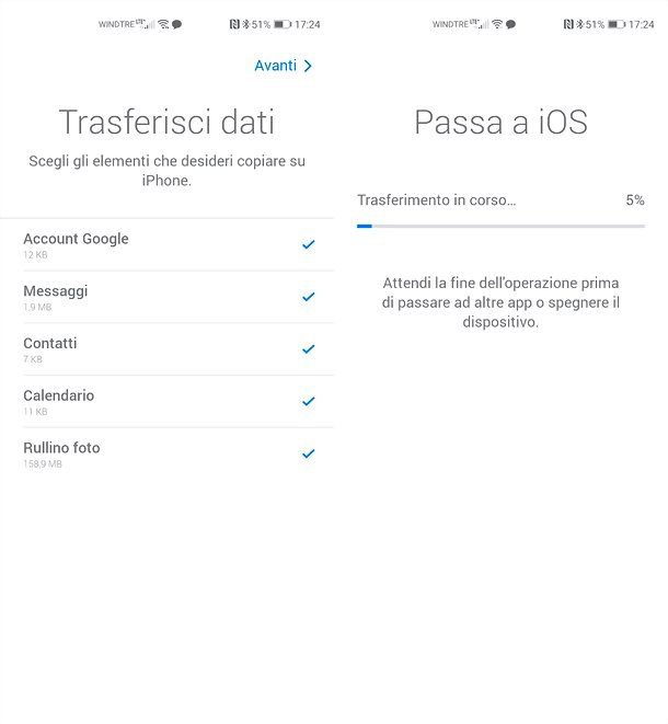 Come fare backup Android su iPhone