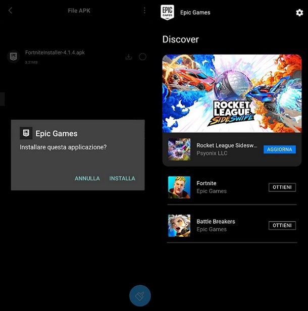 Come installare Epic Games Fortnite Rocket su HUAWEI