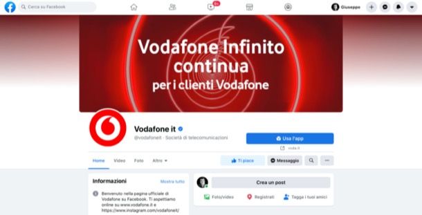 Vodafone Facebook