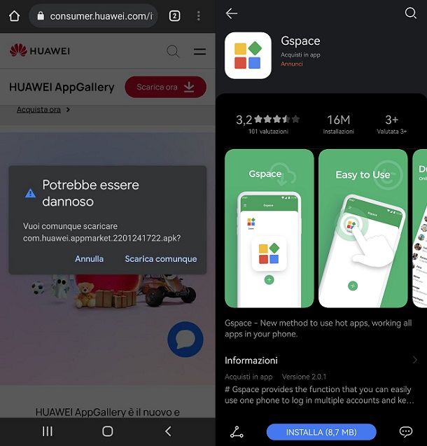 Come installare Gspace HUAWEI AppGallery