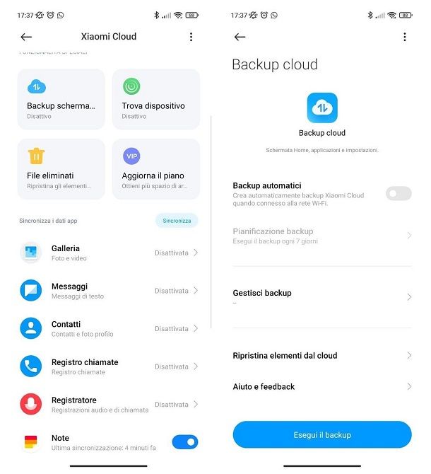 Come fare backup Android per cambio telefono