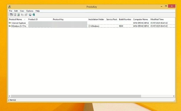 Come trovare Product Key Windows 8.1