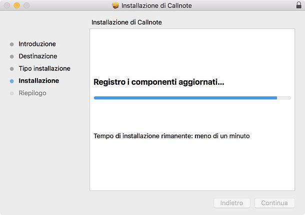 Installazione Callnote Mac