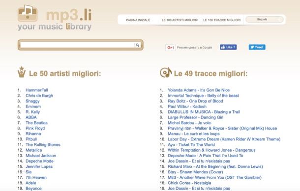 Come posso scaricare musica gratis?