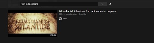 Film indipendenti YouTube