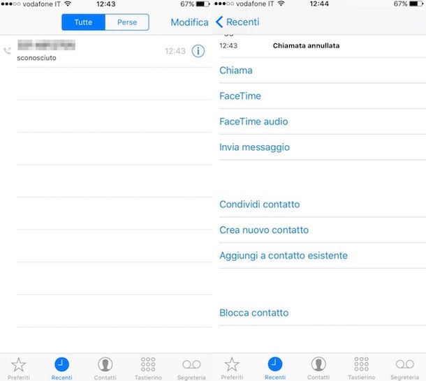 come bloccare un numero di cellulare su iphone X