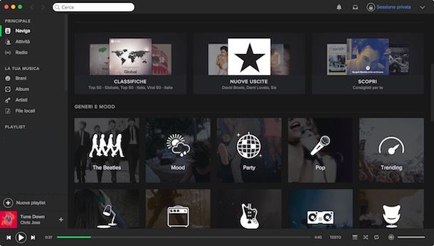 Come si usa Spotify