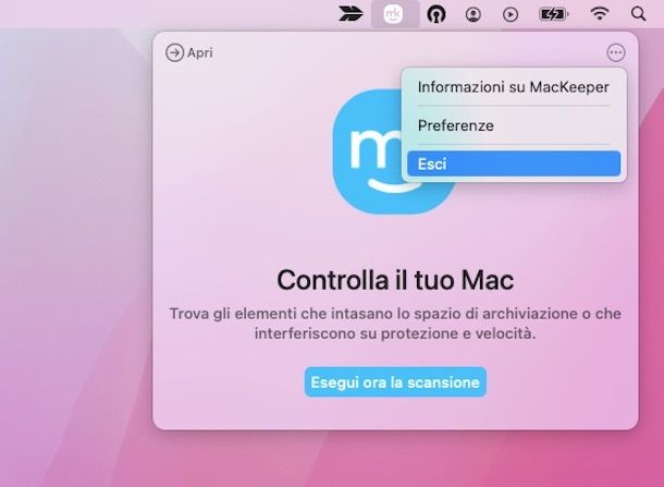 Chiudere definitivamente MacKeeper sul Mac