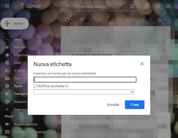 Come creare una cartella su Gmail