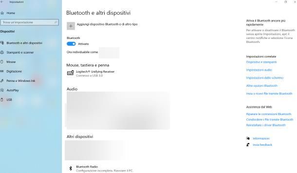 Come attivare Bluetooth su Windows 10