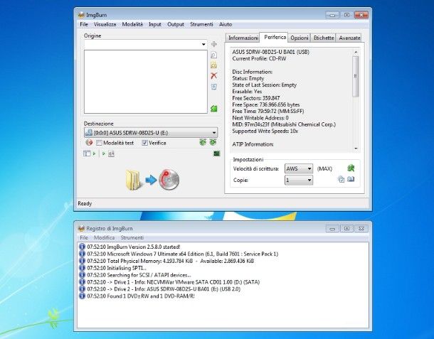 Come masterizzare con Windows 7