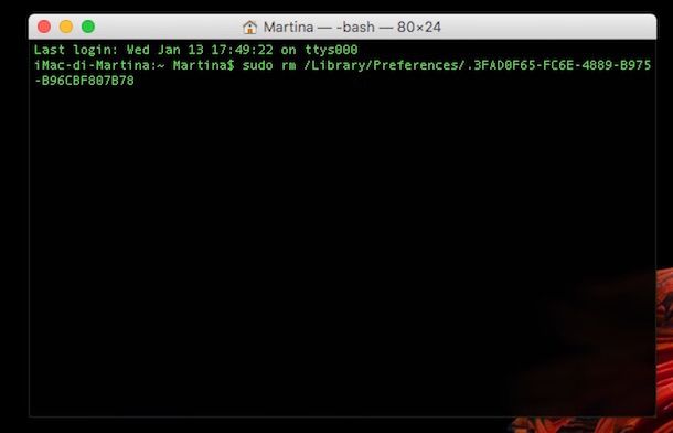 Screenshot che mostra come eliminare MacKeeper