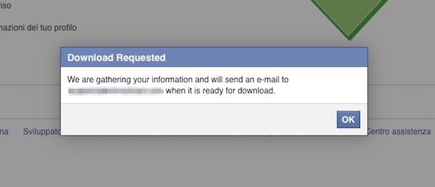 Screenshot di Facebook