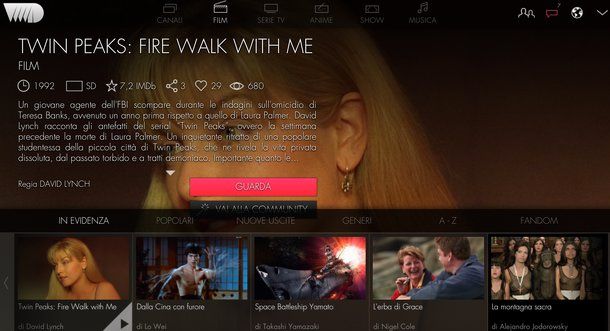 Siti per vedere film in streaming gratis