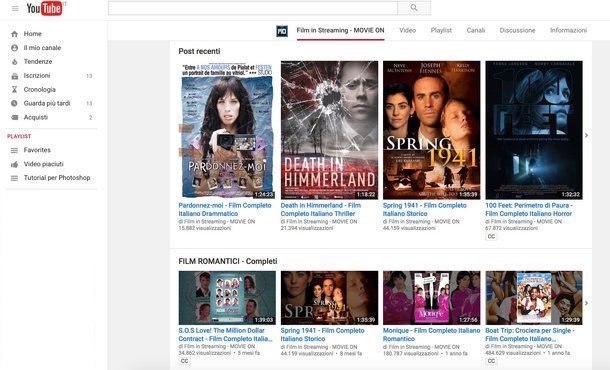 Siti per vedere film in streaming gratis