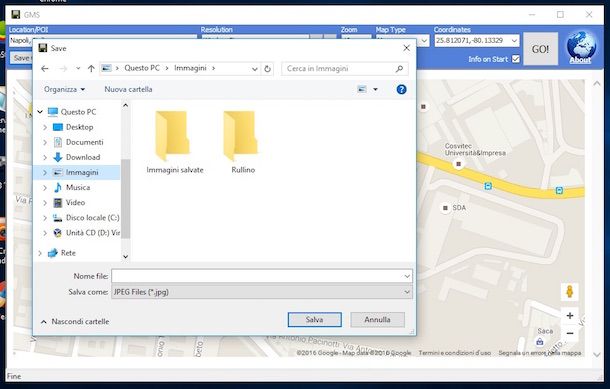 Screenshot di Google Map Saver