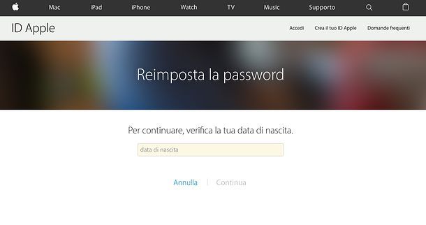 Come cambiare password iCloud