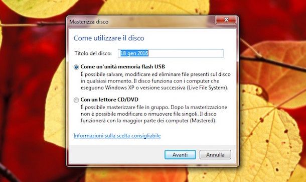 Come masterizzare un CD dati su Windows 7