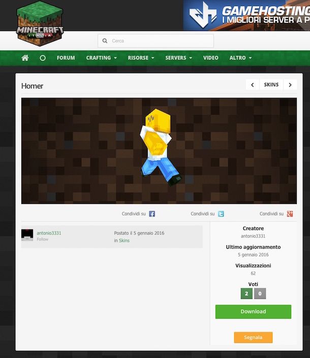Screenshot di Minecraft Italia