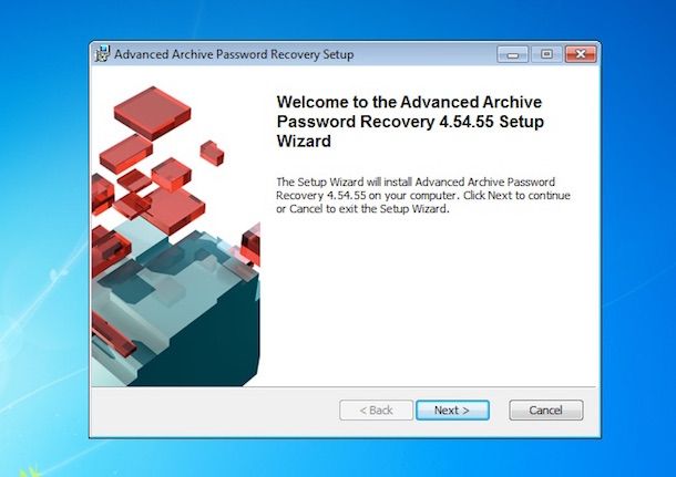 Screenshot di Advanced Archive Password Recovery