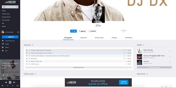 Siti per ascoltare musica
