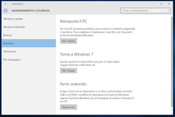 Come ripristinare Windows 7