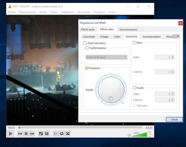 Screenshot di VLC
