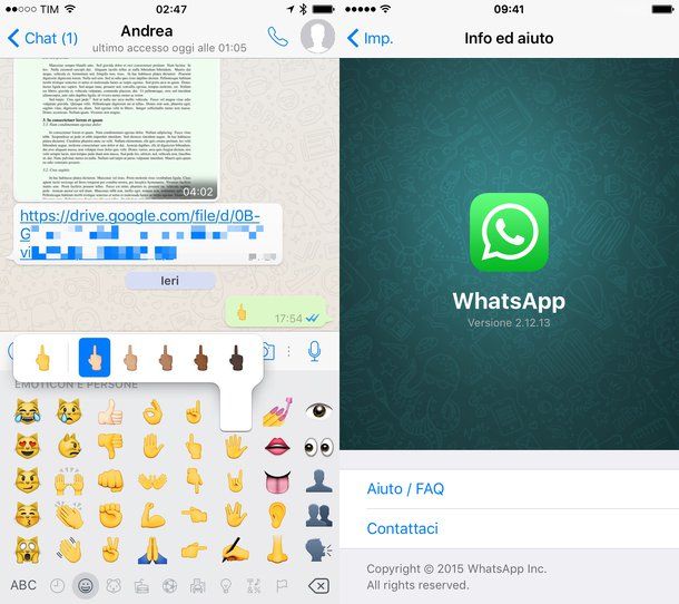 Come avere il dito medio su WhatsApp