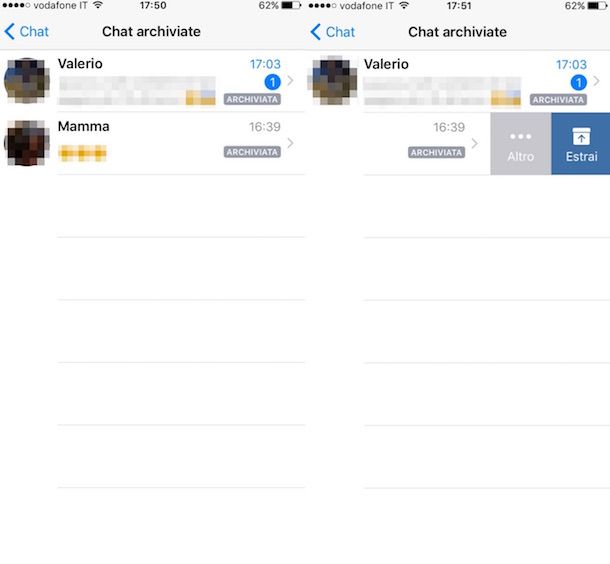 Screenshot che mostra come recuperare chat WhatsApp su iPhone