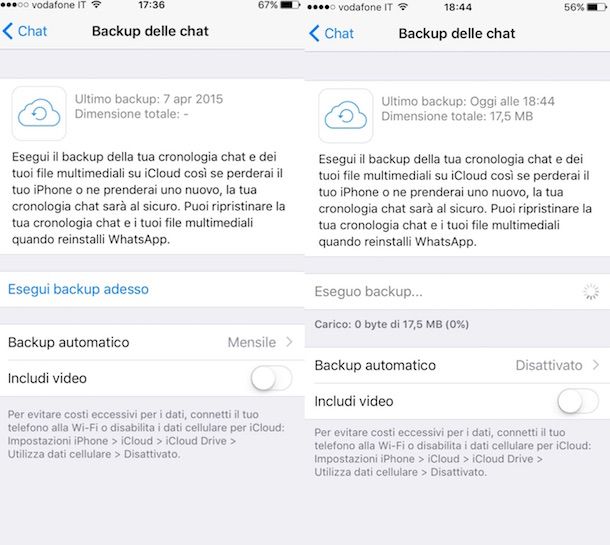 Screenshot che mostra come recuperare chat WhatsApp su iPhone