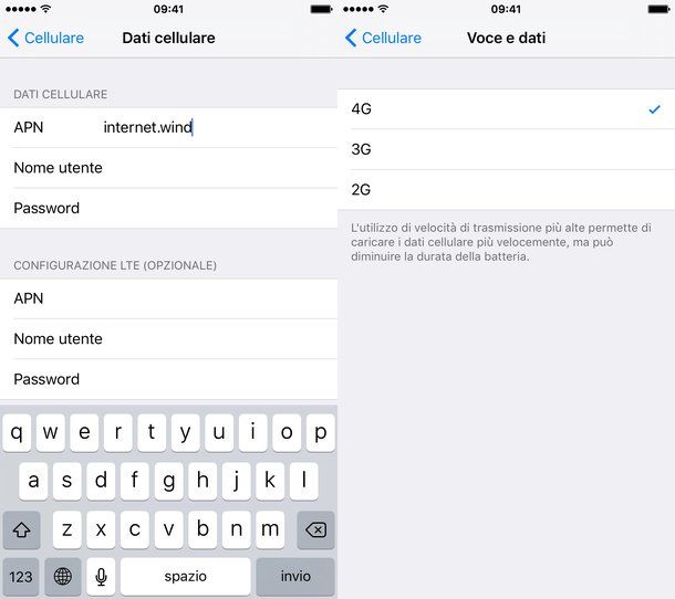 come attivare dati cellulare su iphone 6 Plus