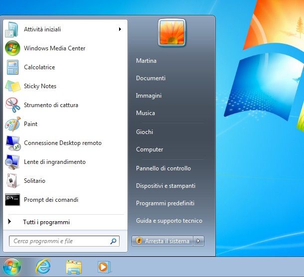 Screenshot che mostra come cambiare product key Windows 7