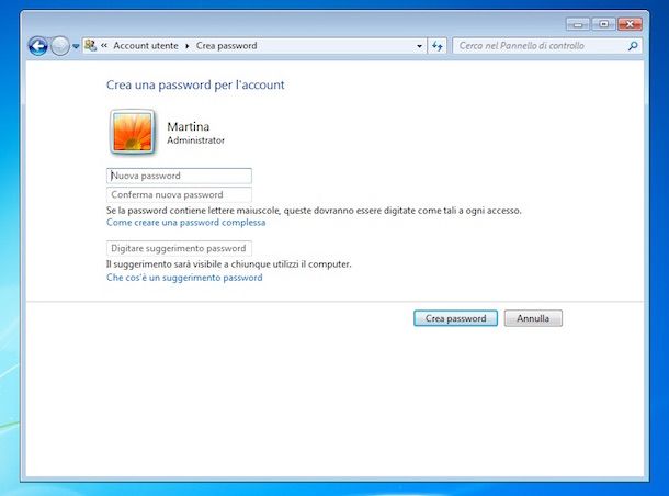 Screenshot di Windows 7