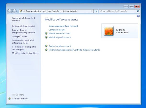 Screenshot di Windows 7