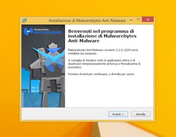 Screenshot di Malwarebytes Anti-Malware