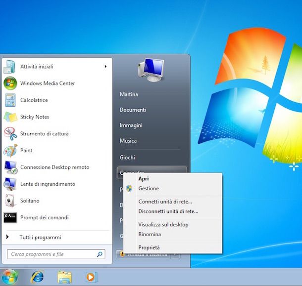 Screenshot che mostra la funzione Bluetooth su Windows