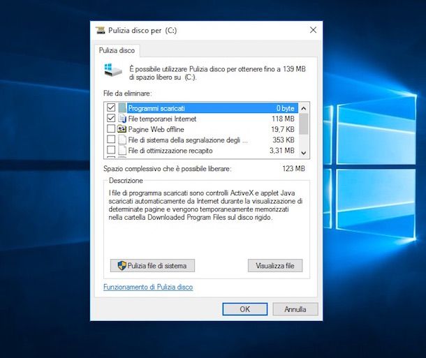 Screenshot Windows.old su Windows 10
